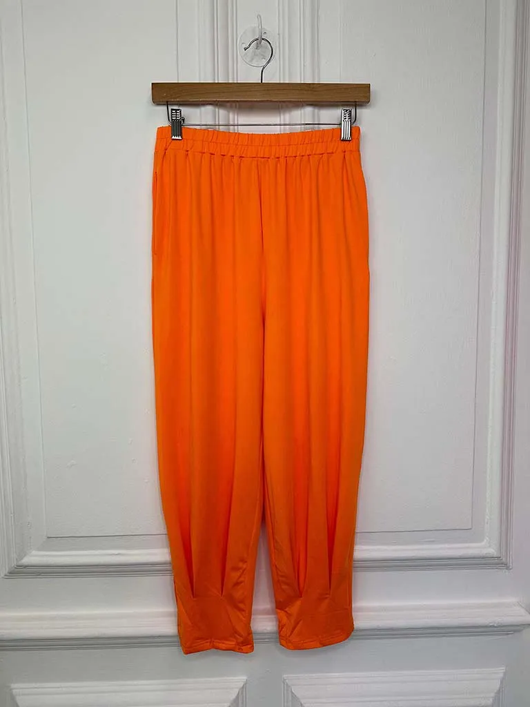 Malissa J Pleat Cuff Trousers - Orange