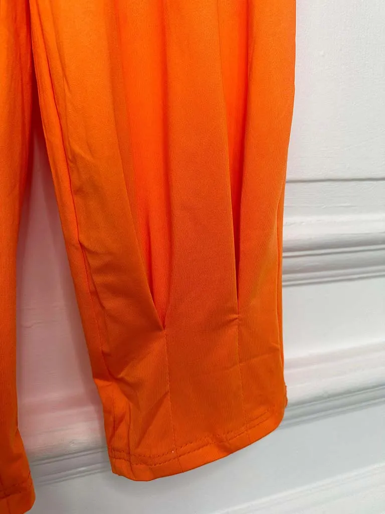 Malissa J Pleat Cuff Trousers - Orange