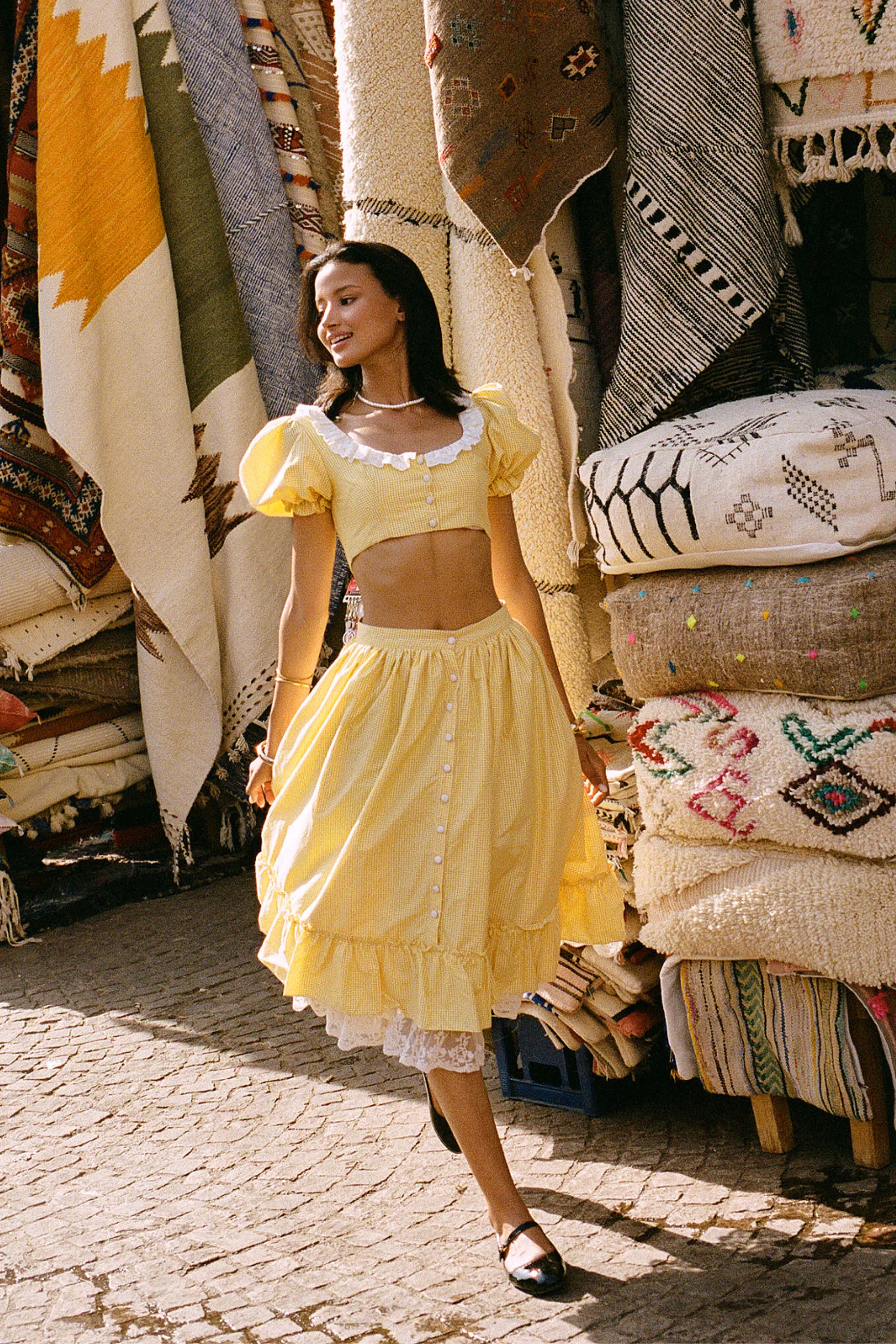 Marrakech Yellow Crop-top