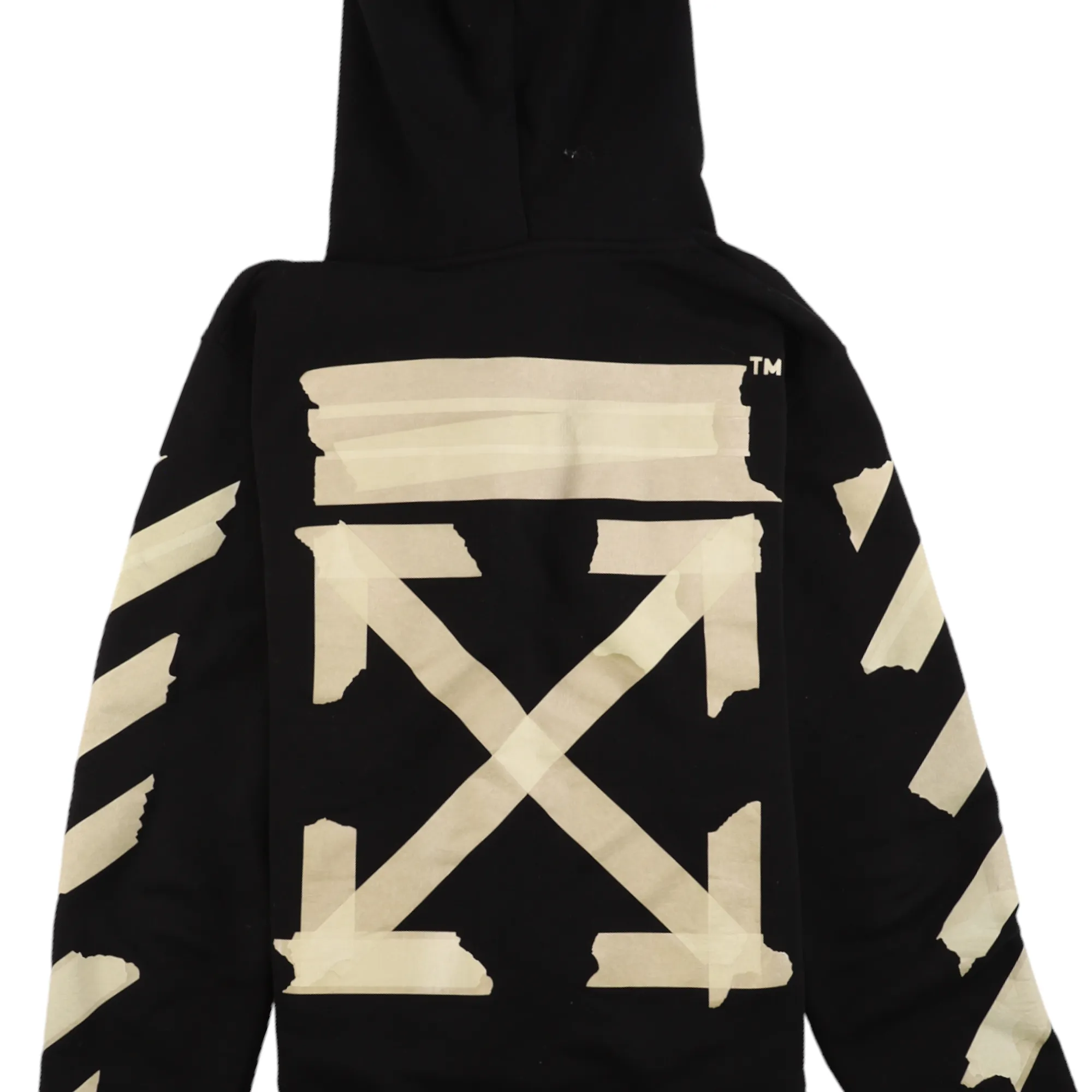 Men's Tape Arrows Hoodie Black Size XS