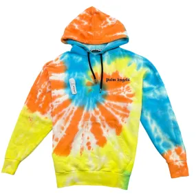 Men's Tie Dye Logo Hoodie Multi-Coloured Size S