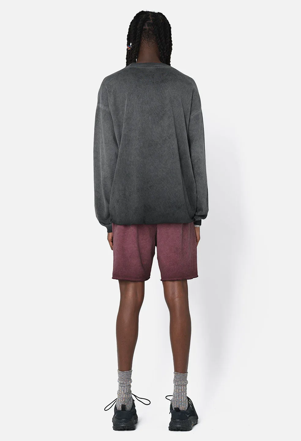 Nepal Tuck Terry Shorts / Oil Wash Ruby