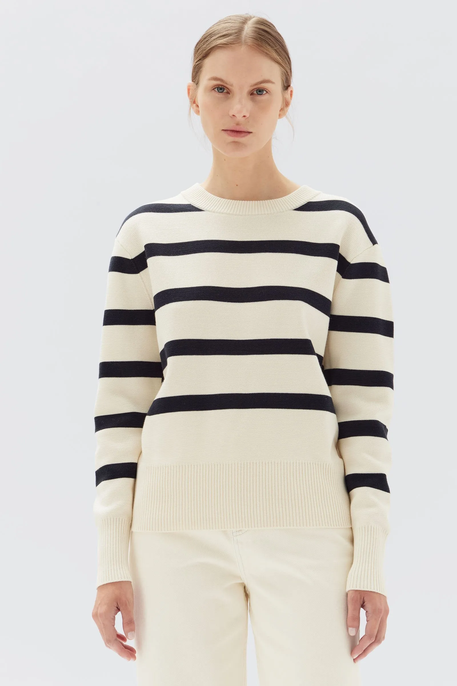 Niam Stripe Cotton Crew