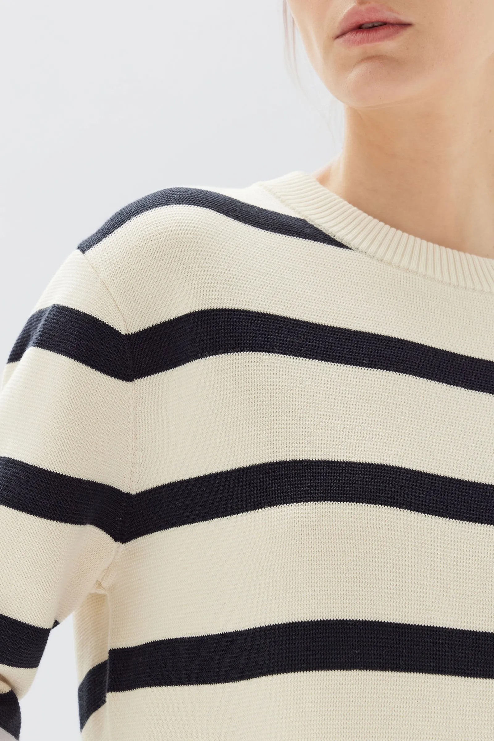 Niam Stripe Cotton Crew