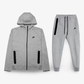 Nike Sportswear Tech Fleece Full-Zip Hoodie & Joggers Dark Heather Grey / Black (Set)