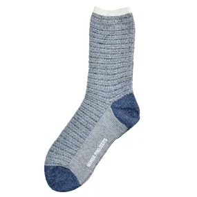 Norse Projects - Bjarki Denim Stitch Socks - Blue Melange