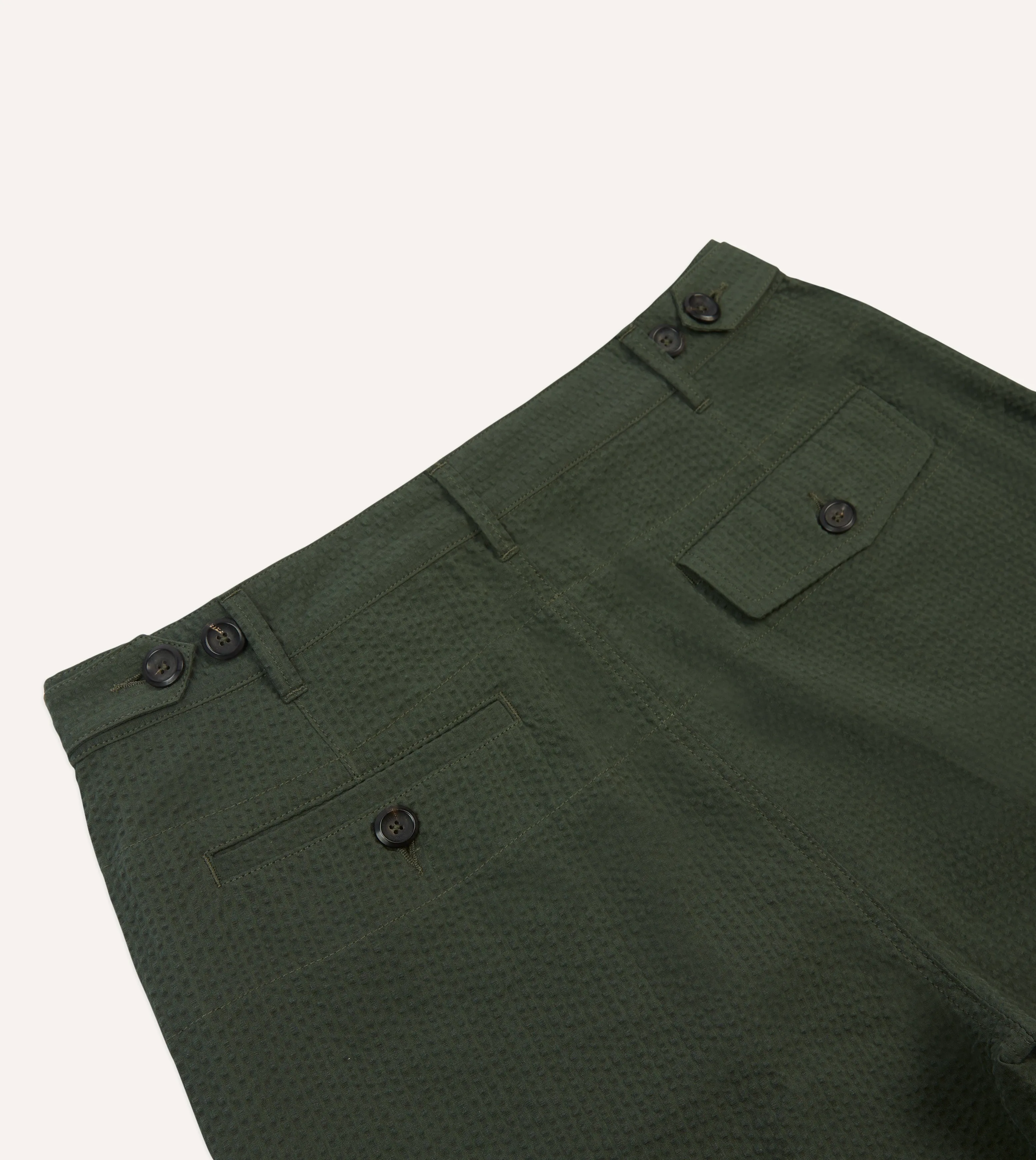 Olive Seersucker Games Trousers