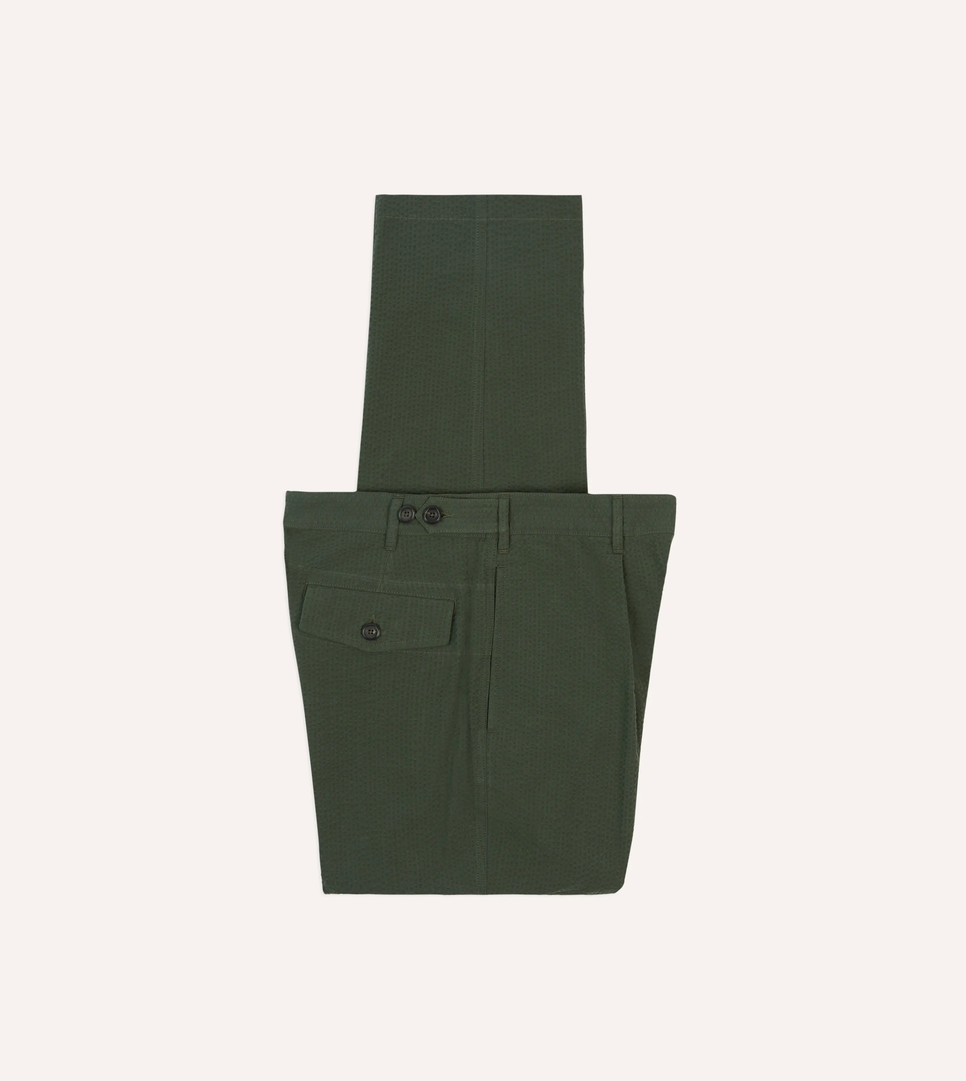 Olive Seersucker Games Trousers