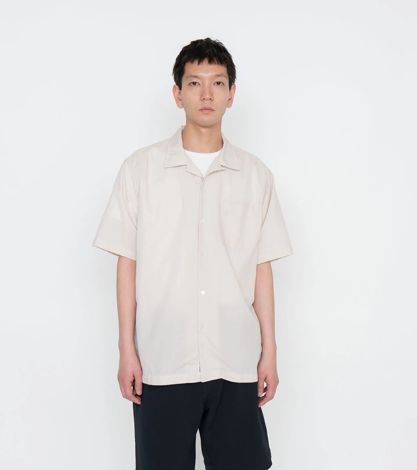 Open Collar Panama S/S Shirt