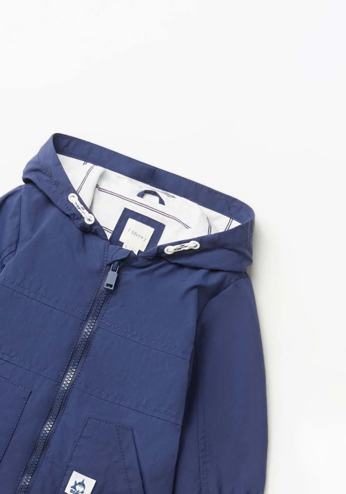 Plain Hooded Windbreaker - Navy / Blue