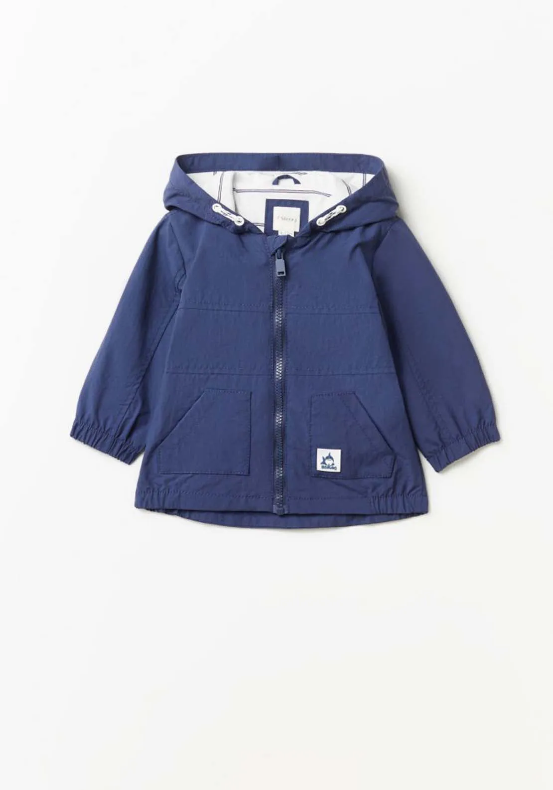 Plain Hooded Windbreaker - Navy / Blue