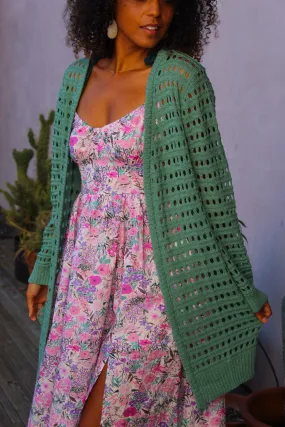 Precious Jade Knit Cardigan - Dusty Sage