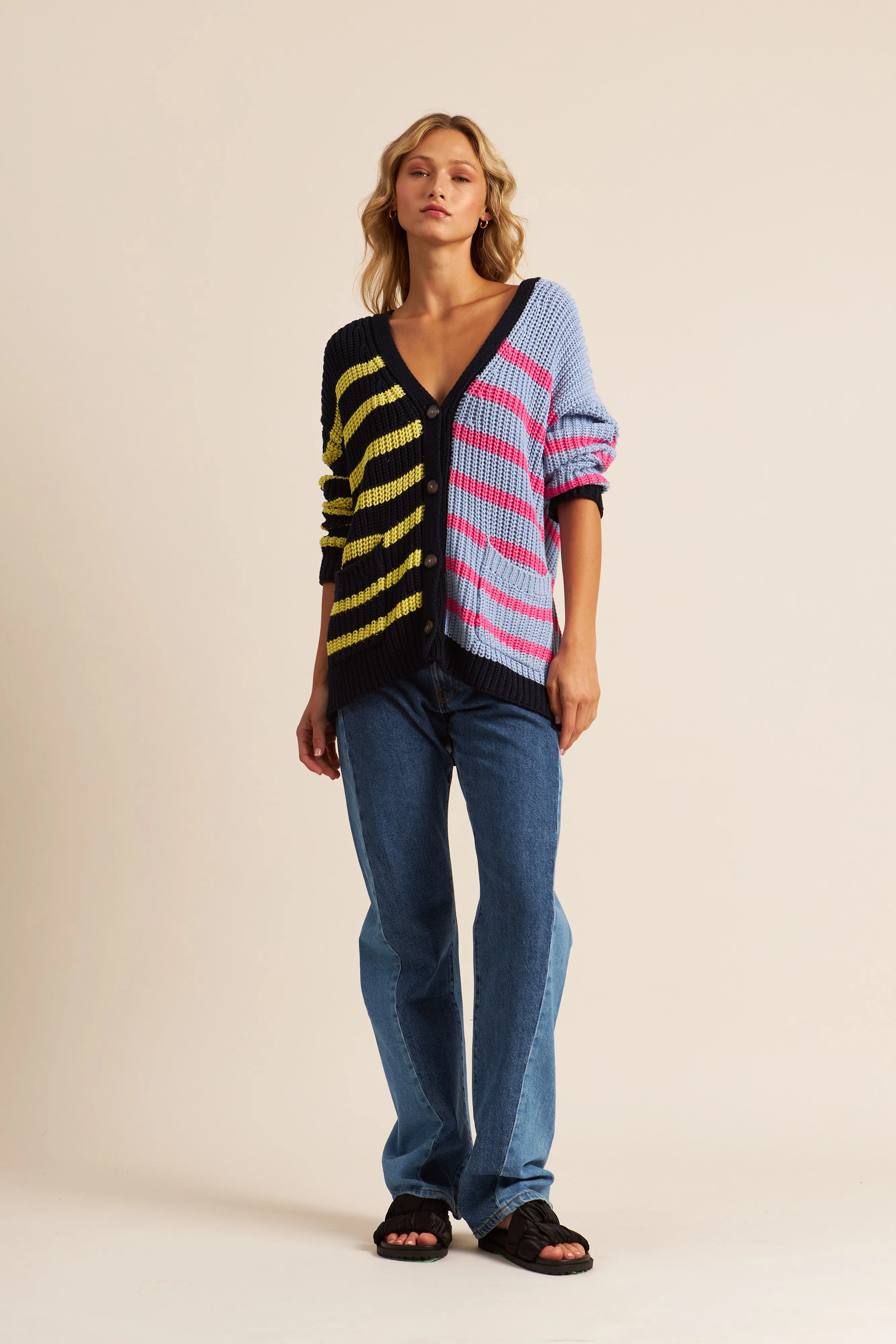 RAZ STRIPED CARDIGAN - JOHN JENN