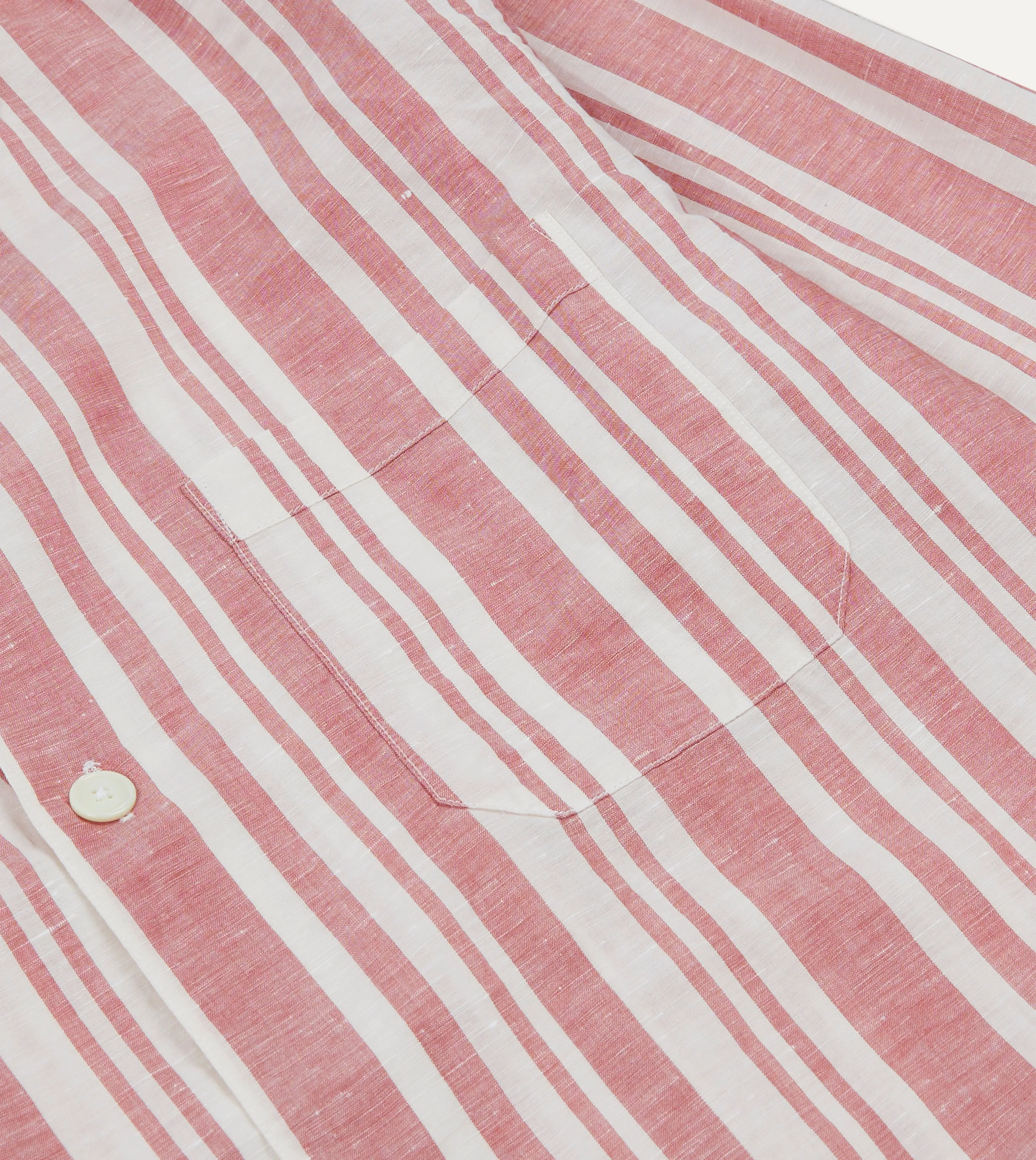 Red and White Stripe Linen Pyjama Set