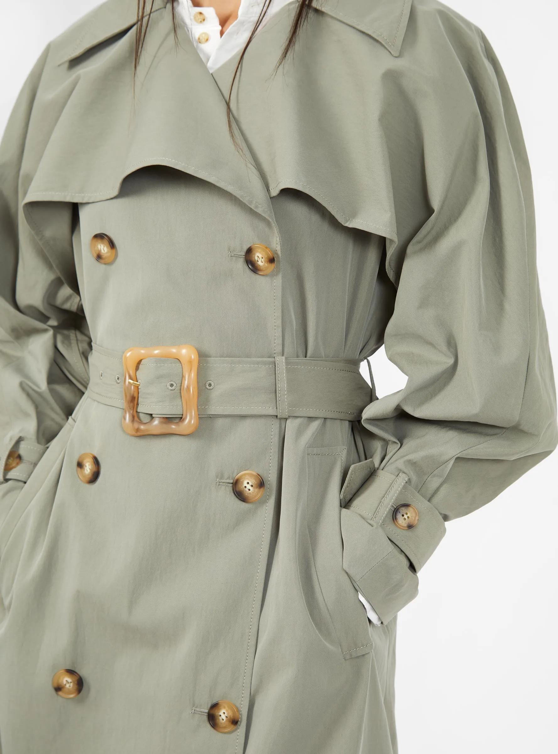 Sofie Trench Coat Khaki Green