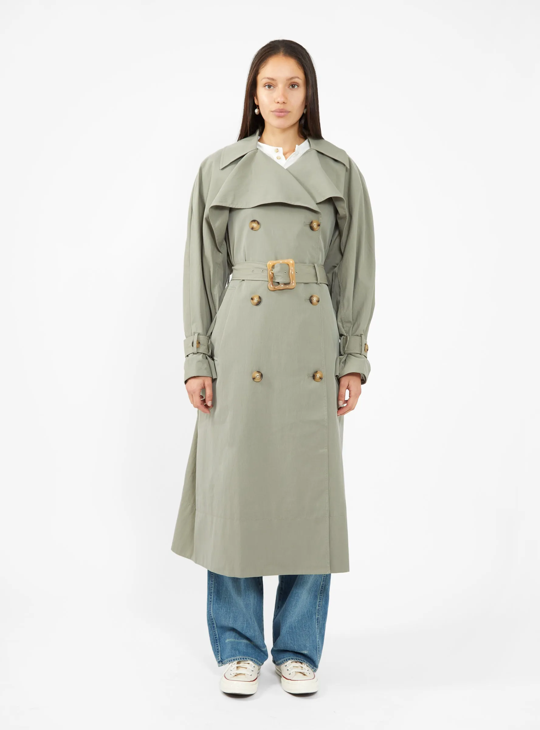 Sofie Trench Coat Khaki Green