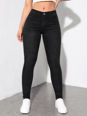 Solid Skinny Jeans