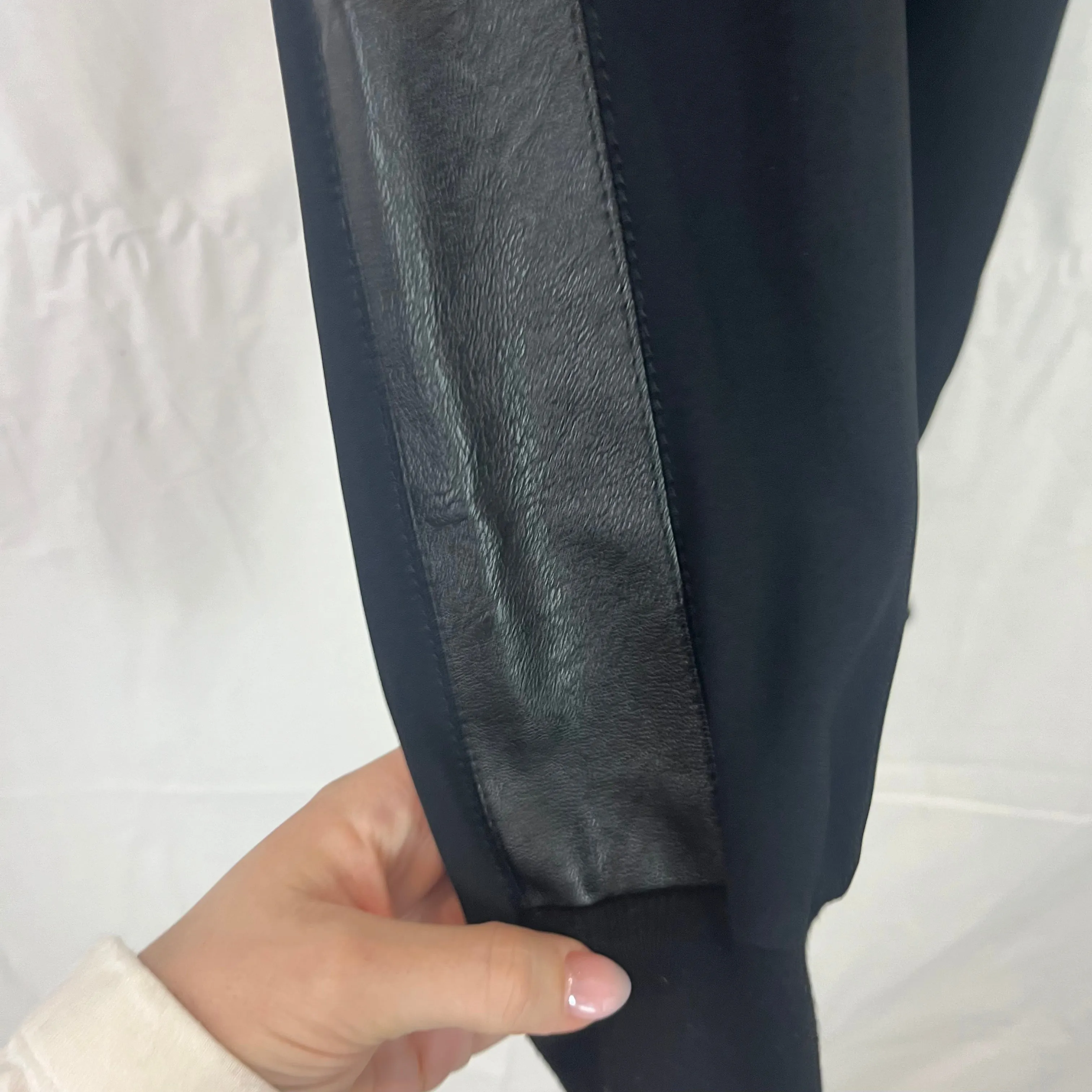 Stella McCartney Leather Stripe Tracksuit Bottoms S