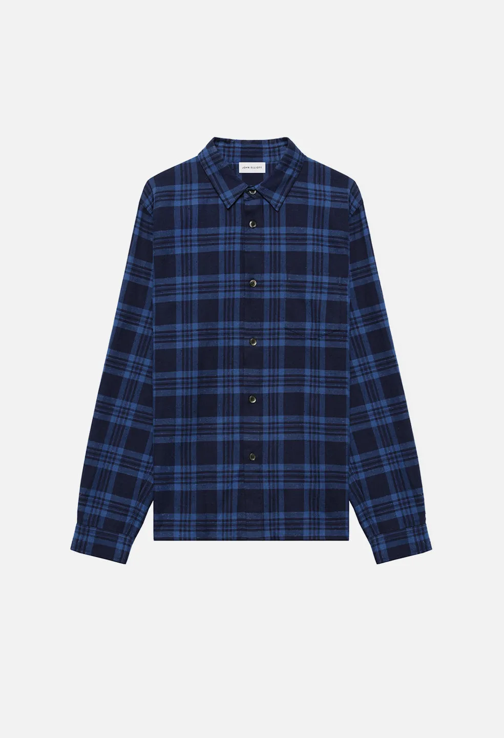 Straight Hem Shirt / Indigo Nep