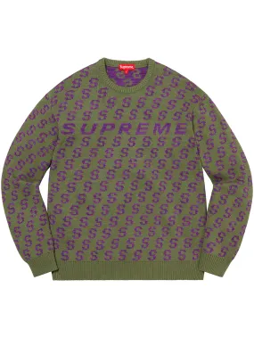 Supreme S Repeat Sweater Olive [SS21]