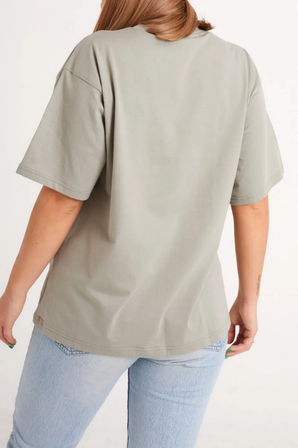 T-shirt oversize OLIVE - oliwkowy