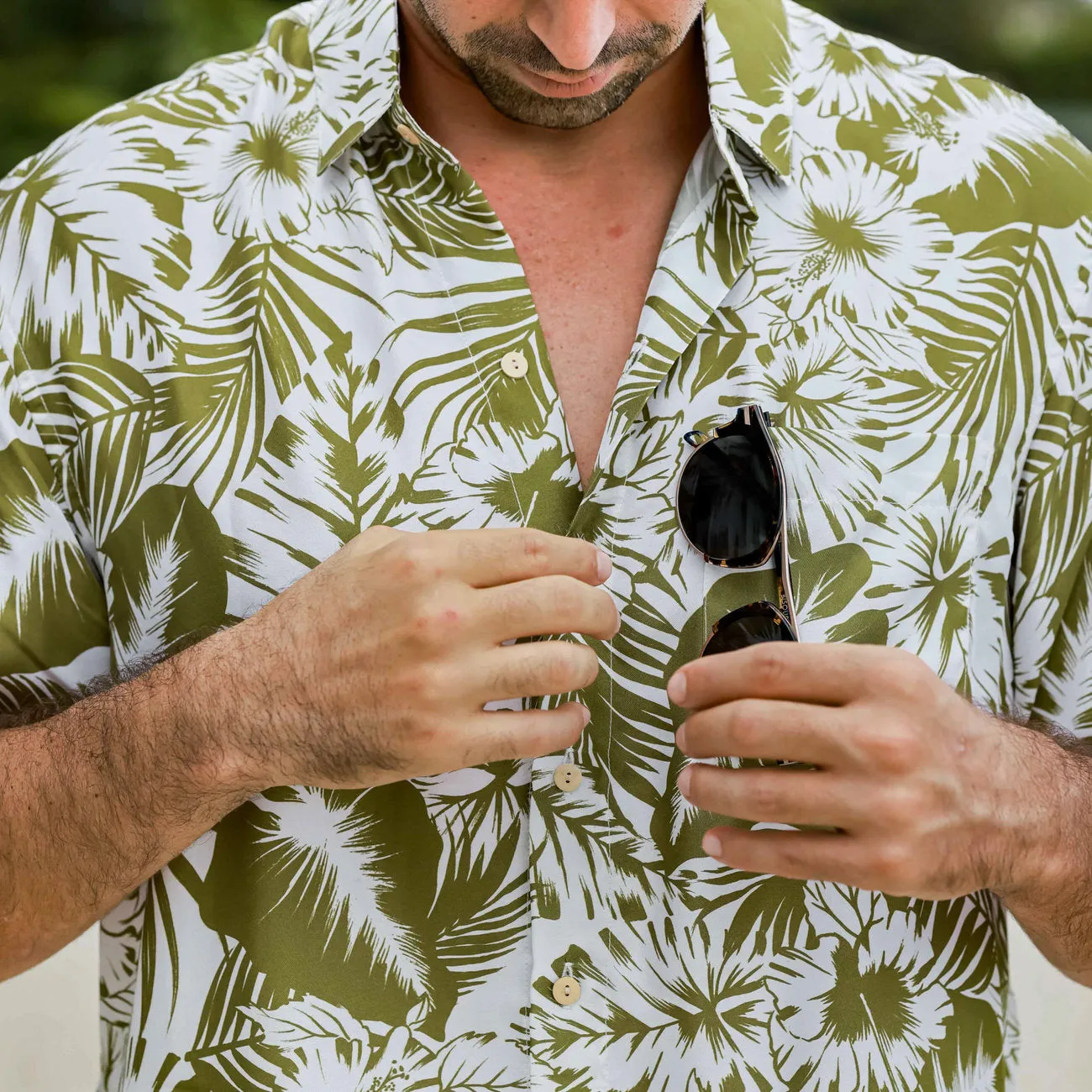 The Bali Hai - Short Sleeve Tropical Silk Shirt