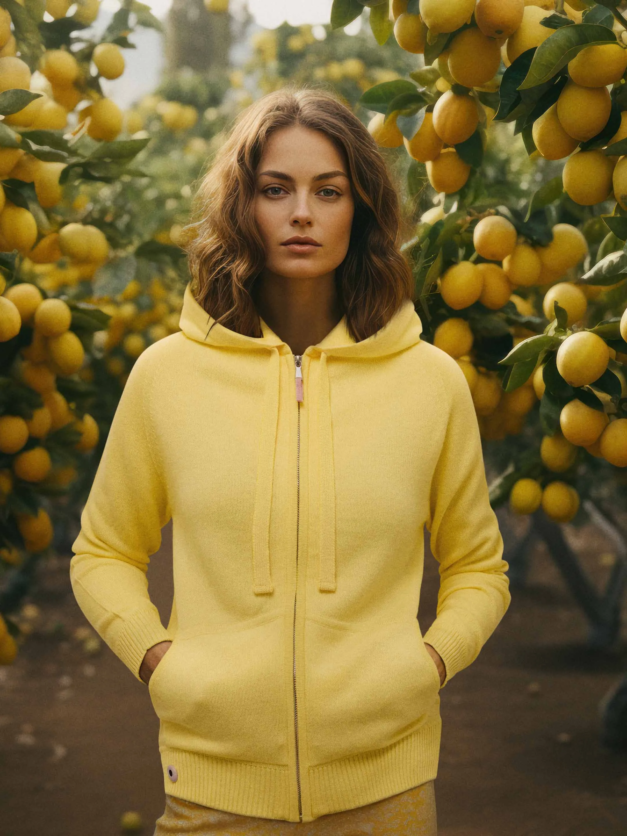 The Zip Hoodie - Lemon Yellow