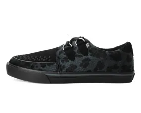 T.U.K. Black Suede & Grey Leopard Fabric VLK Sneaker