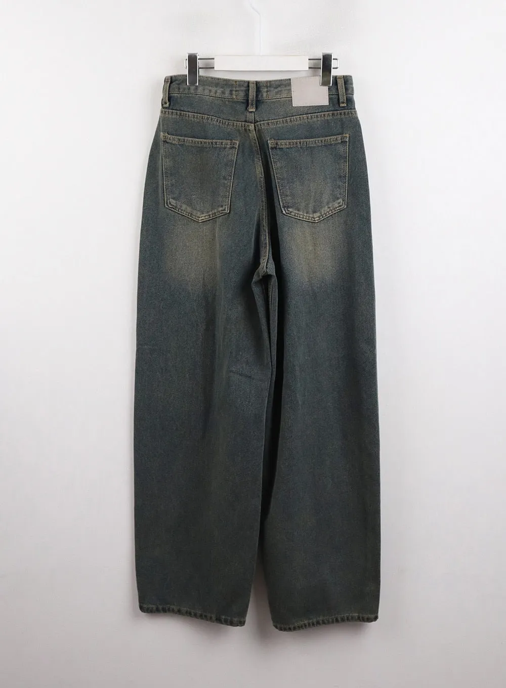 Washed Wide Leg Jeans CJ418