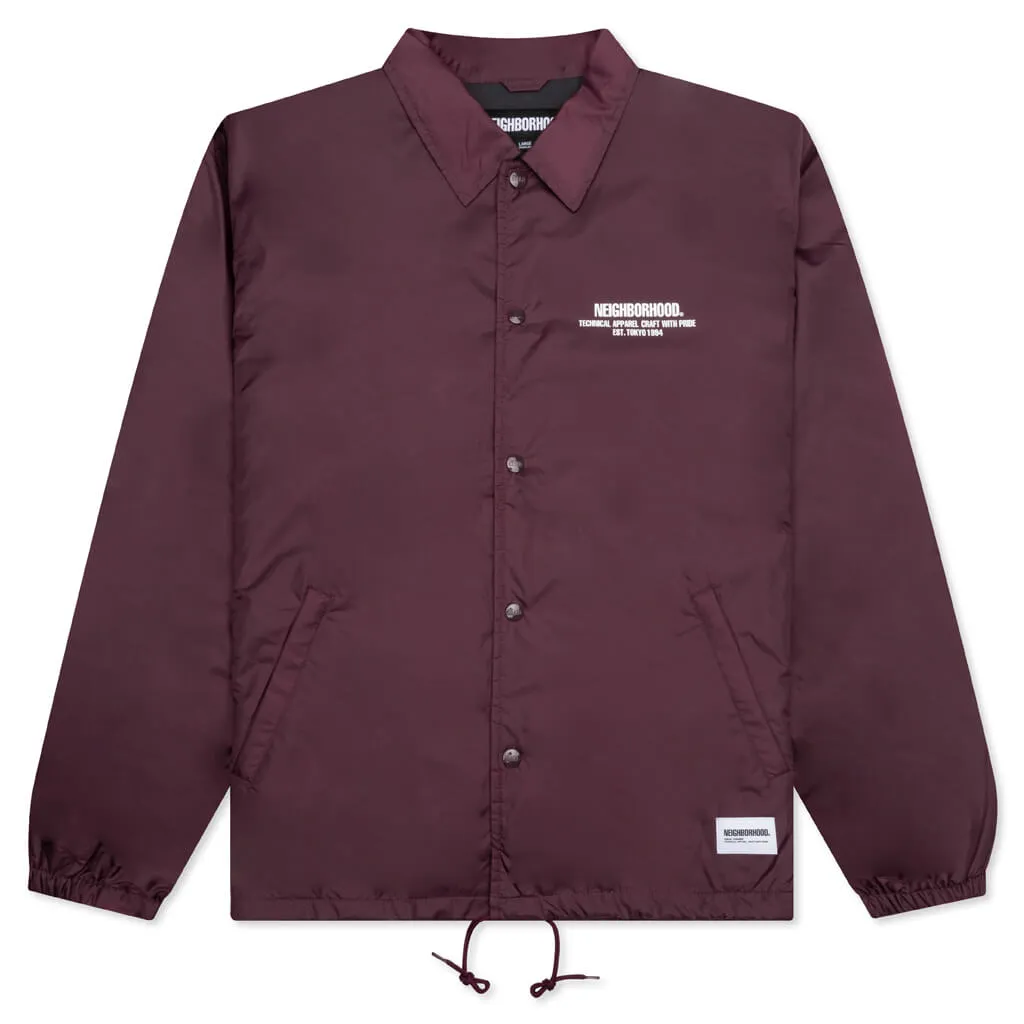 Windbreaker Jacket - Burgundy