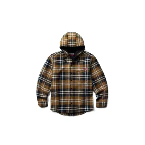 Wolverine Bucksaw Hooded Flannel Shirt Jac Pecan Plaid