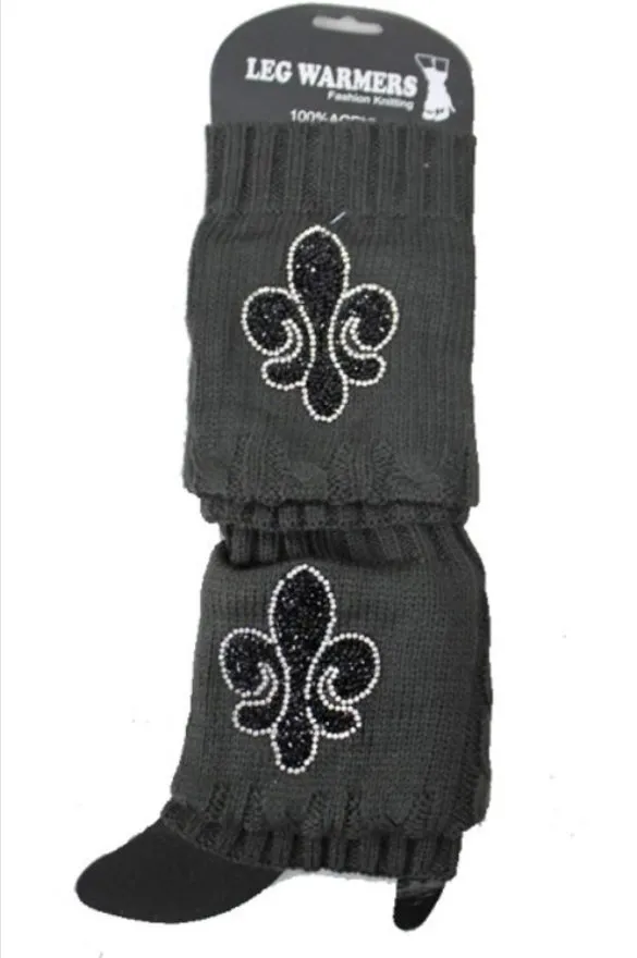 WOMEN BOOTIES FLEUR DE LIS  LEG WARMERS