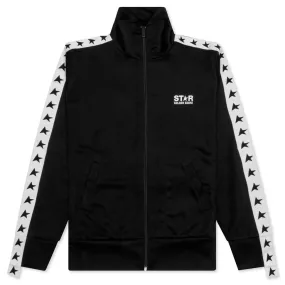 Women's Star Zipped Track Jacket - Black