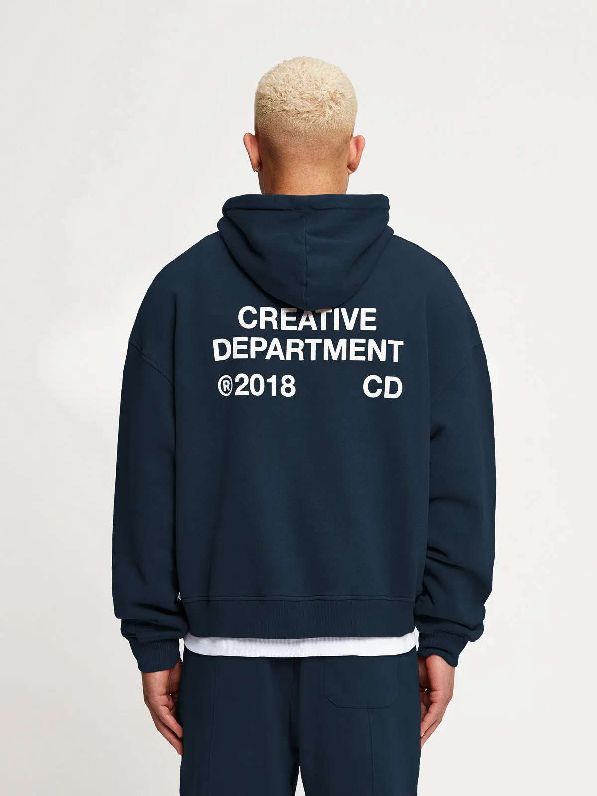 ZIP HOODIE CREATIVE DEPT - NAVY